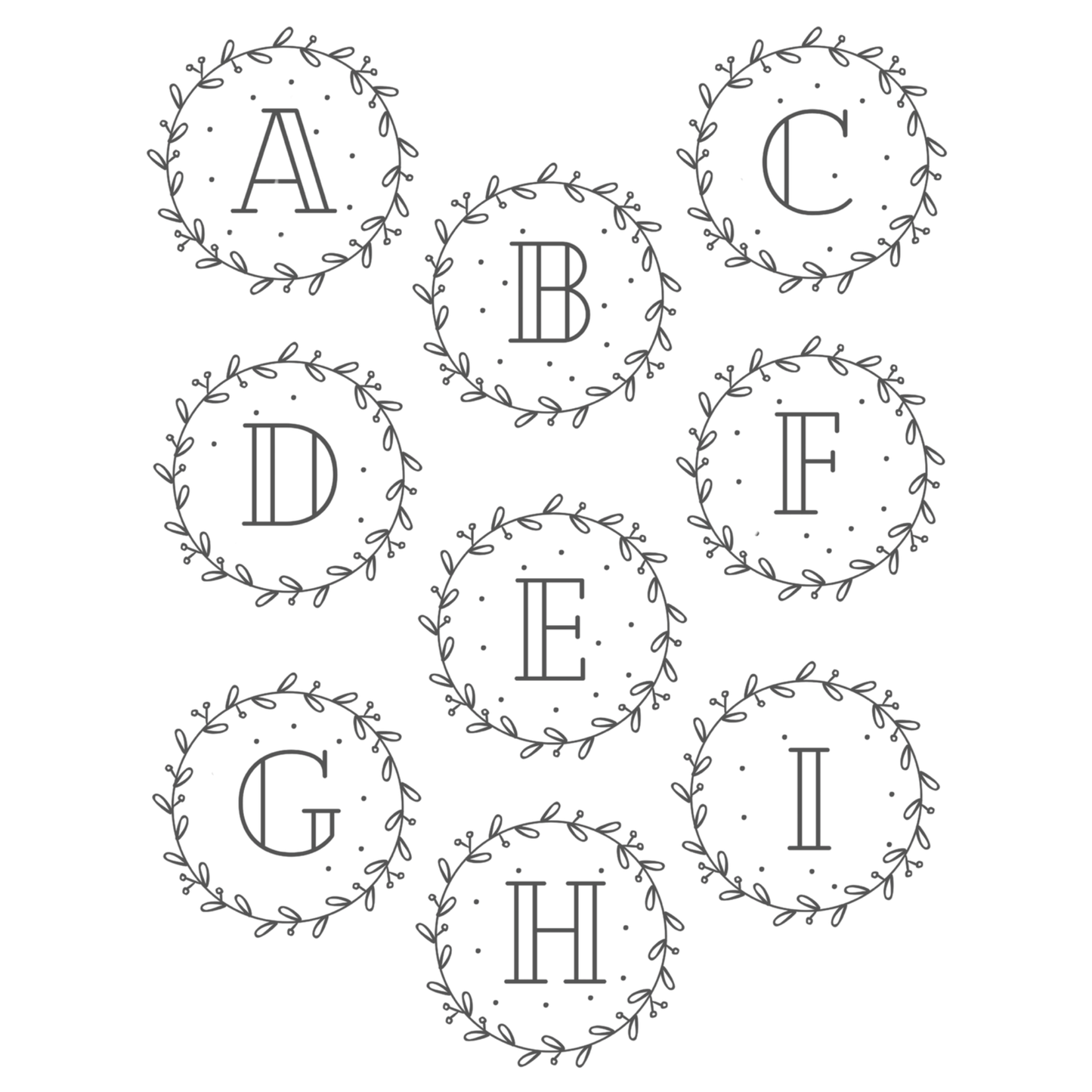 Christmas Initial Ornaments