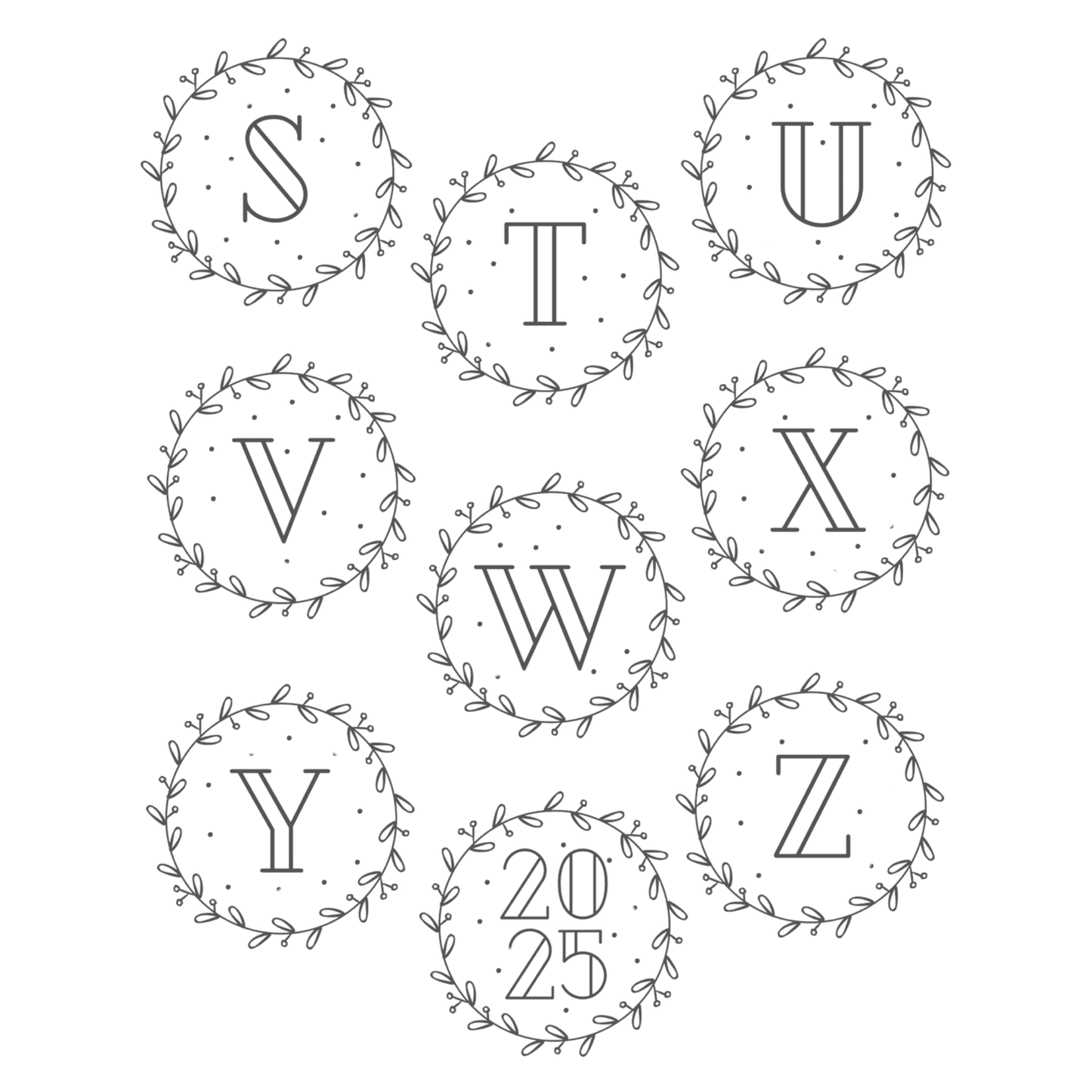 Christmas Initial Ornaments