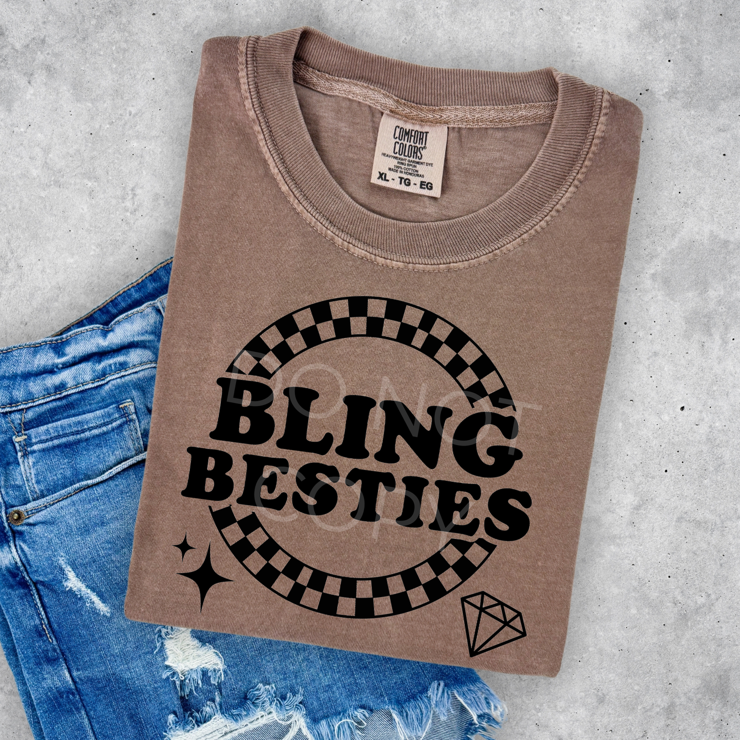 Bling Besties Tshirt - Front Logo Only