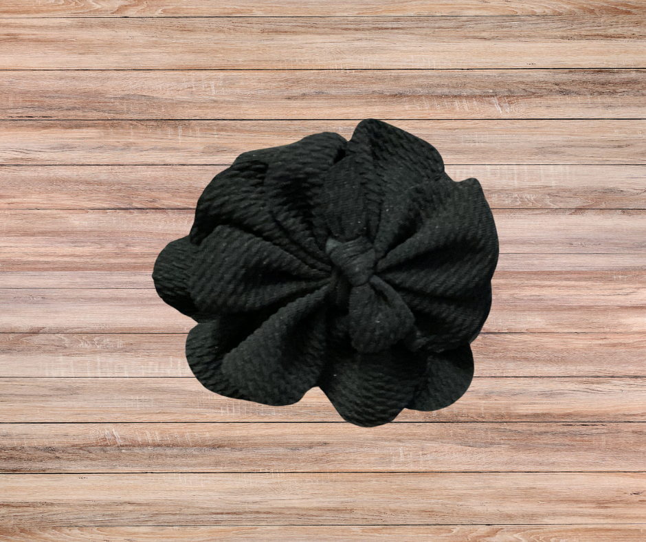 Black flower Bow