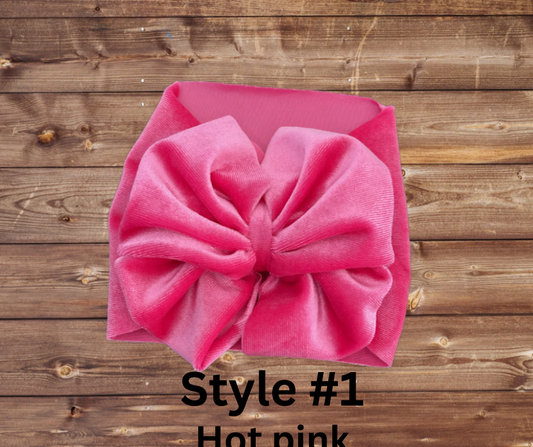 Children’s Velvet Messy Bow Head Wrap