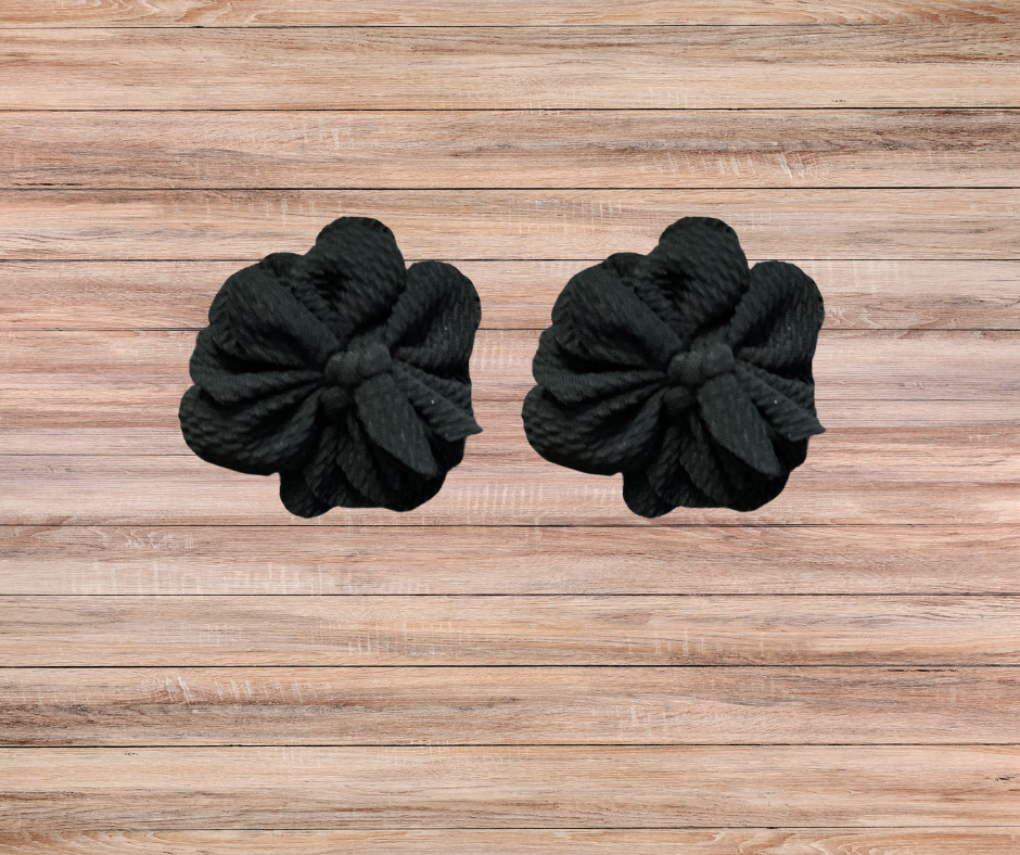 Black flower Bow