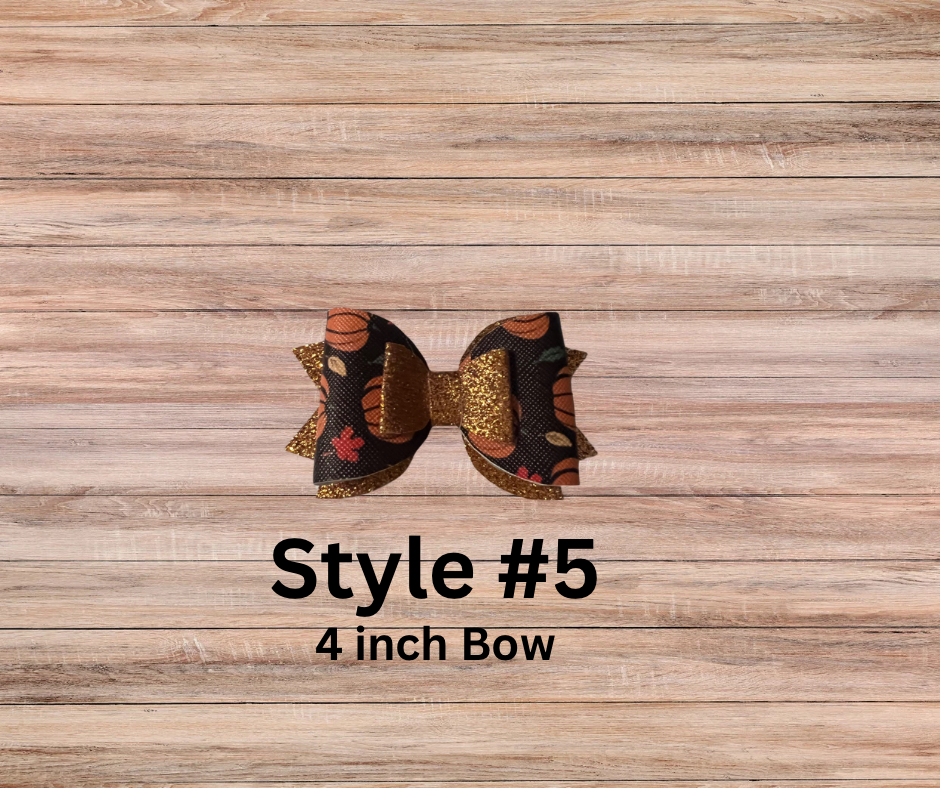 Fall Faux Leather Bows