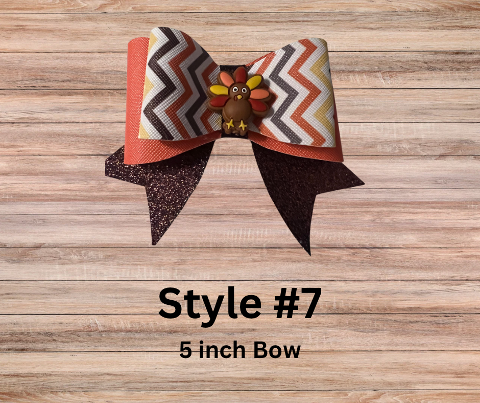 Fall Faux Leather Bows