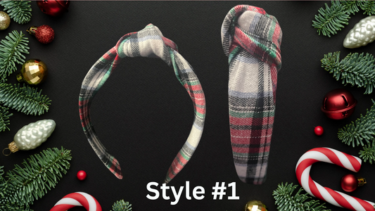 Christmas Plaid fabric Headbands