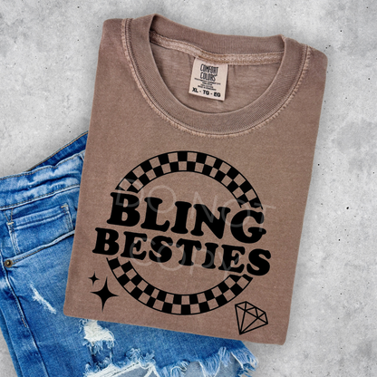 Bling Besties Tshirt - Front Logo Only